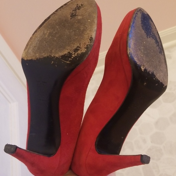 SACCO italian red sueded pumps - Picture 4 of 8